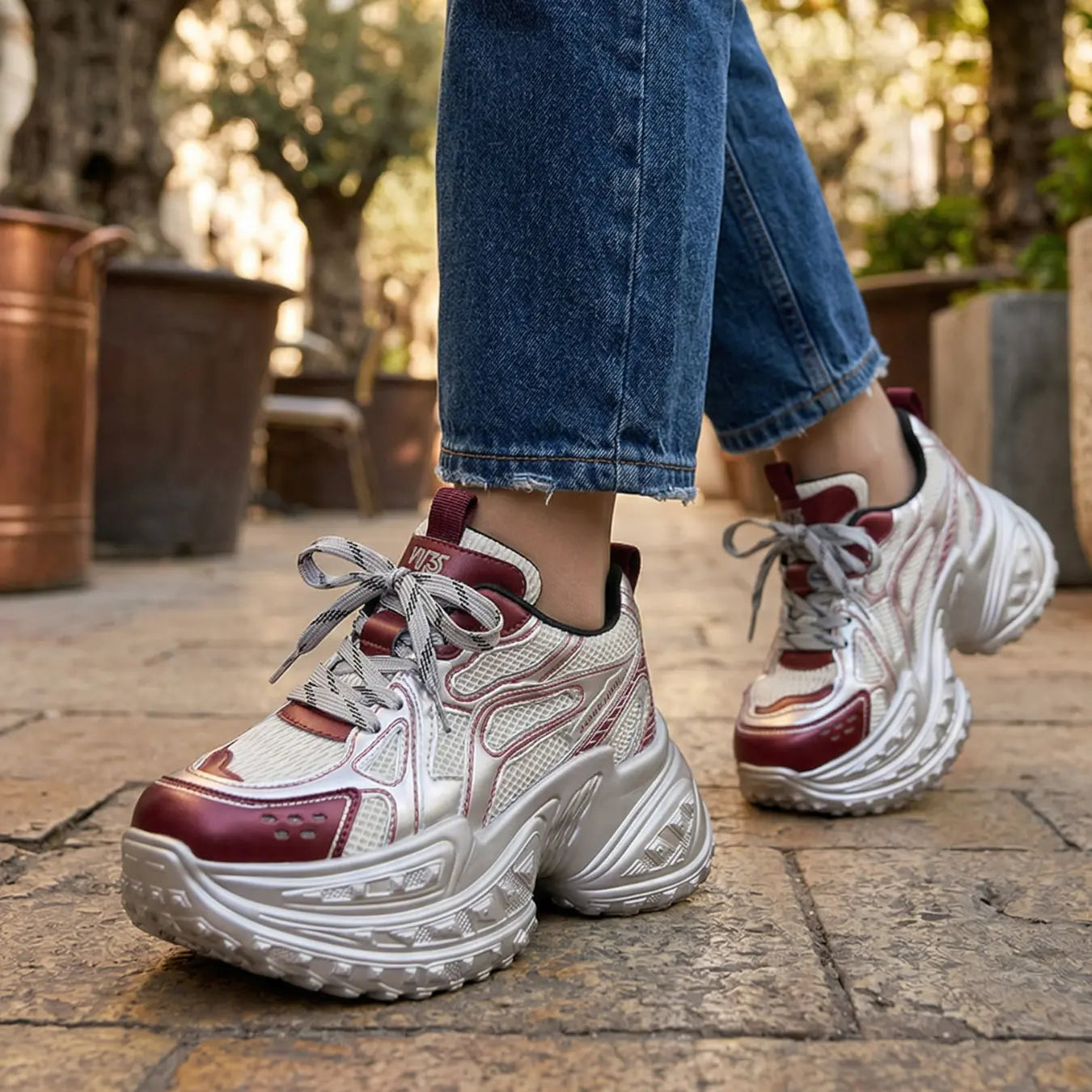 Blaze 10cm height increasing sneakers for women - Lucimora