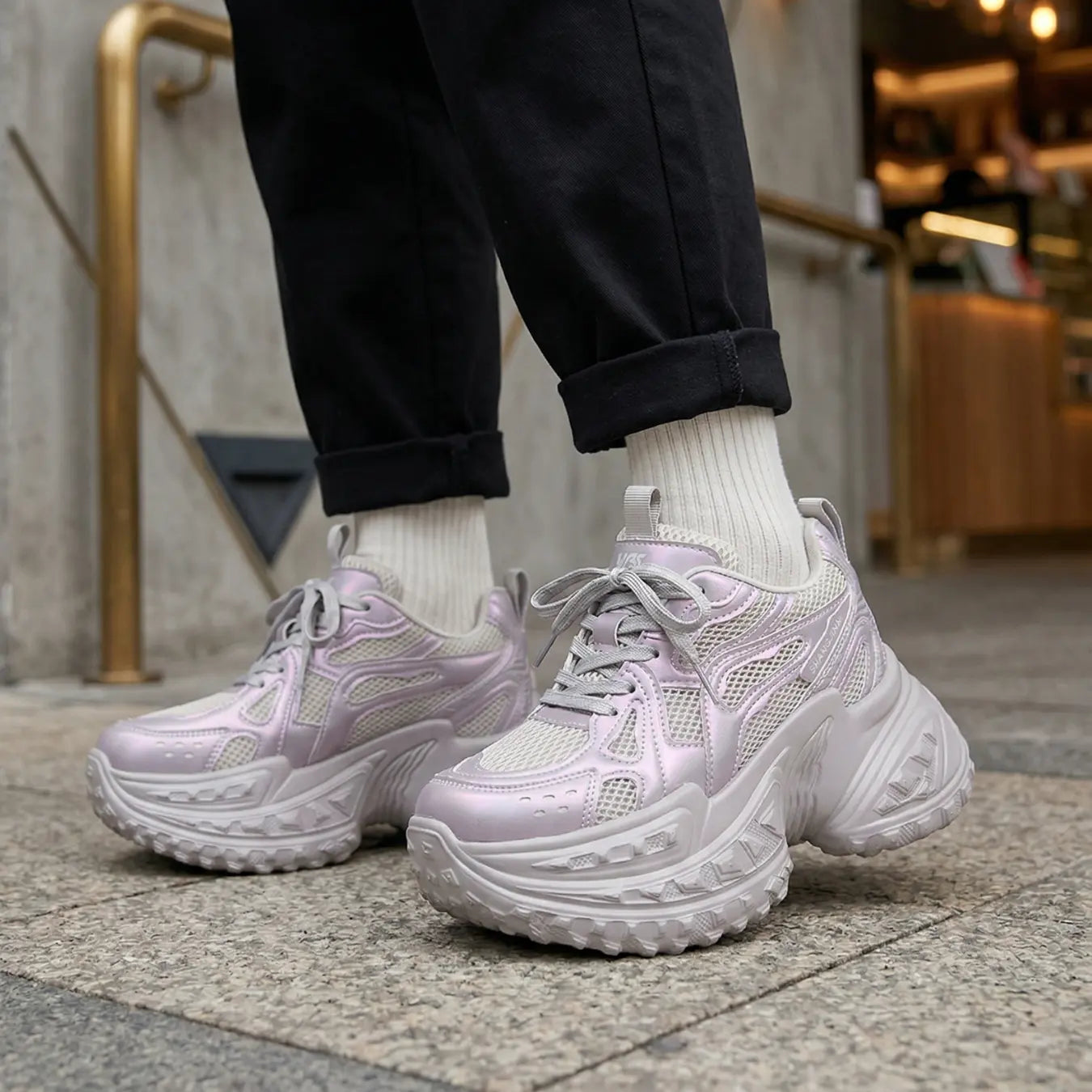 Blaze 10cm height increasing sneakers for women - Lucimora