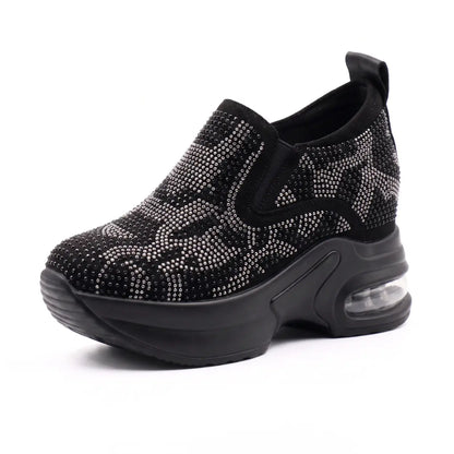 Blyss Women's Slip-on Elevator Sneakers | 9cm Hidden Heel Height Increasing Shoes | Lucimora