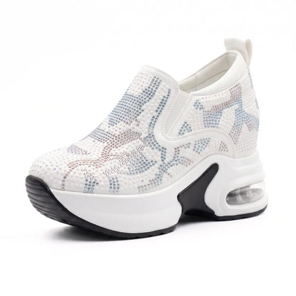 Blyss Women's Slip-on Elevator Sneakers | 9cm Hidden Heel Height Increasing Shoes | Lucimora
