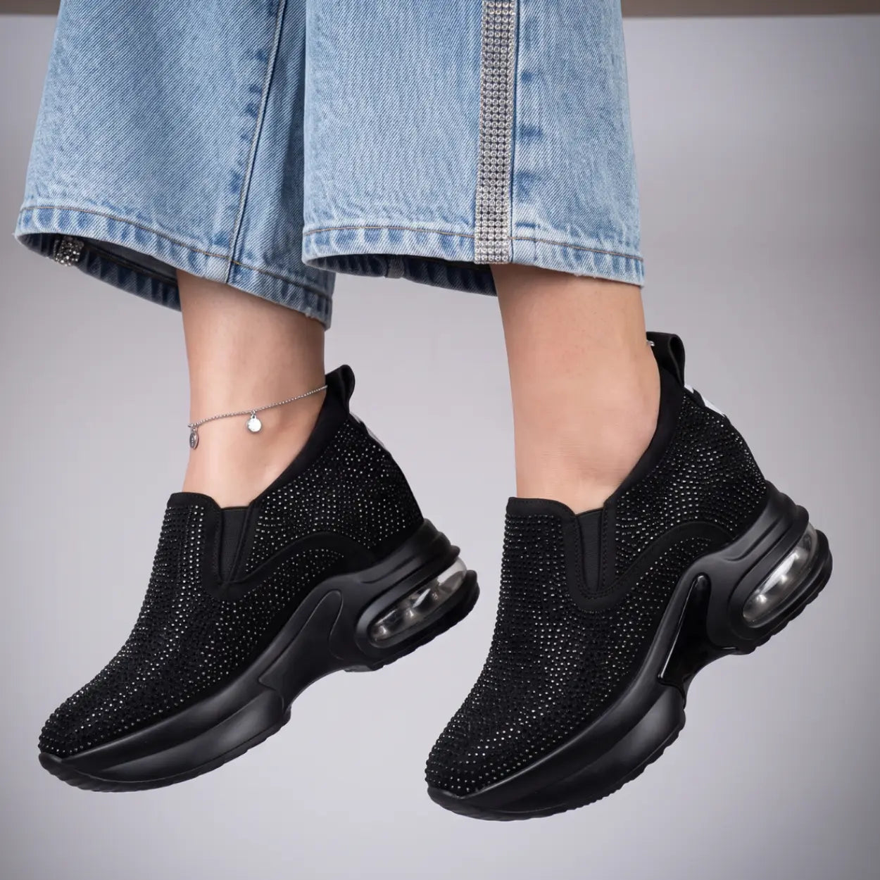 Blyss Women's Slip-on Elevator Sneakers | 9cm Hidden Heel Height Increasing Shoes | Lucimora