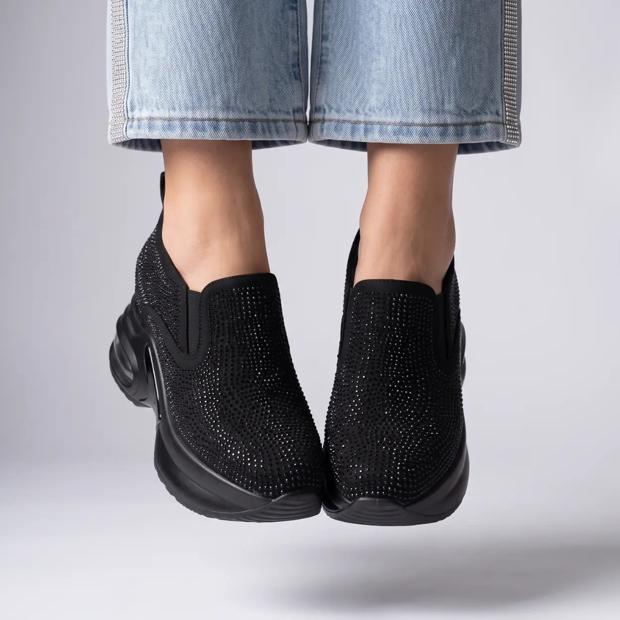 Blyss Women's Slip-on Elevator Sneakers | 9cm Hidden Heel Height Increasing Shoes | Lucimora