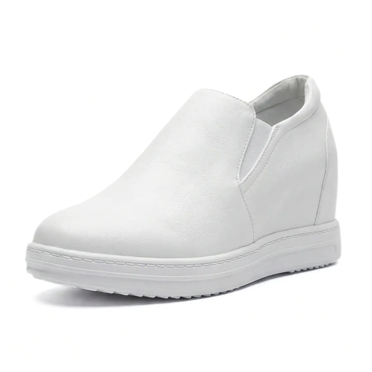 CND 8cm (3" inches) height increasing elevator leather loafers for women from Lucimora 