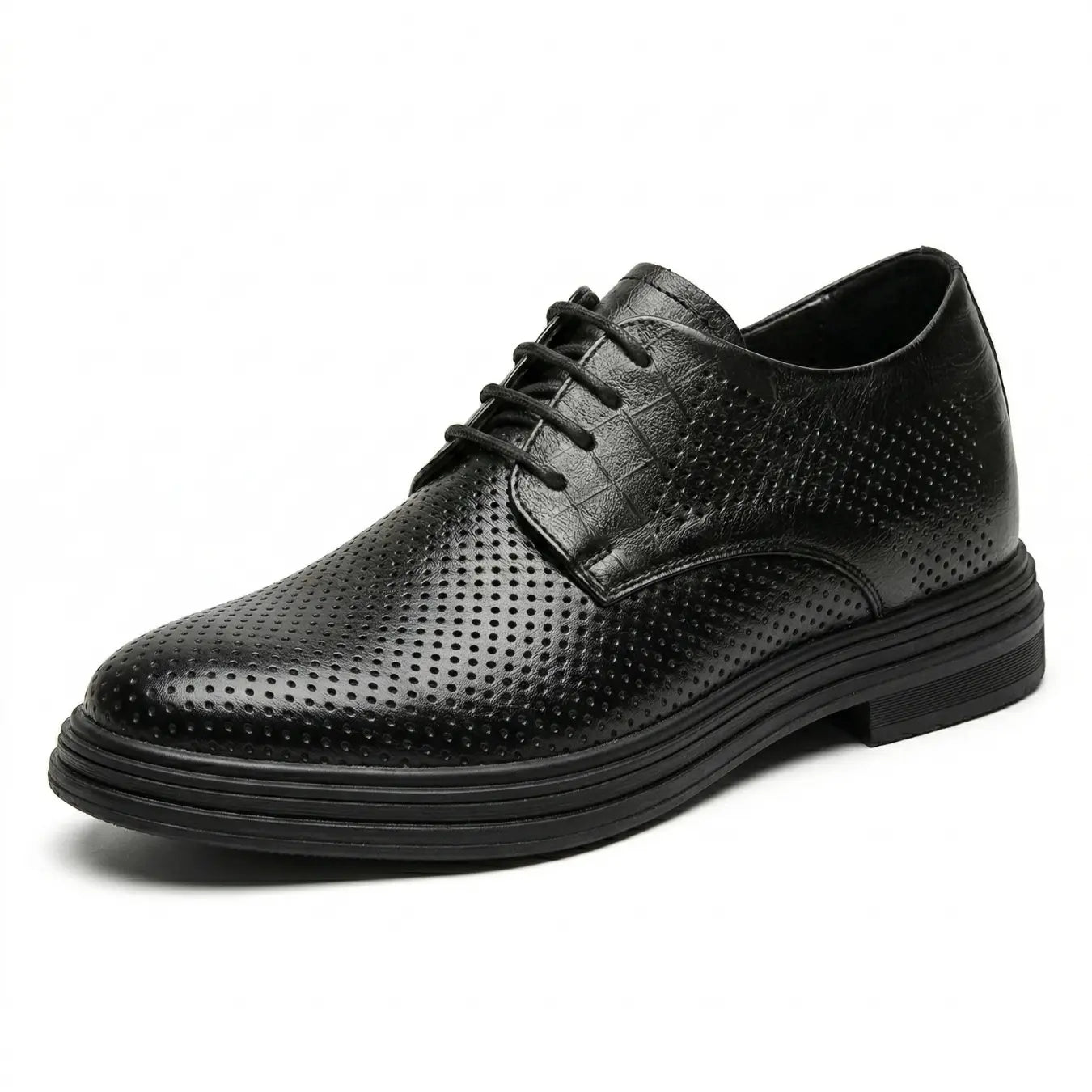 Caelum 8cm height increasing cowhide leather dress shoes for men - Lucimora