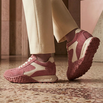 Cairo 7cm height increasing suede leather sneakers for women - Lucimora