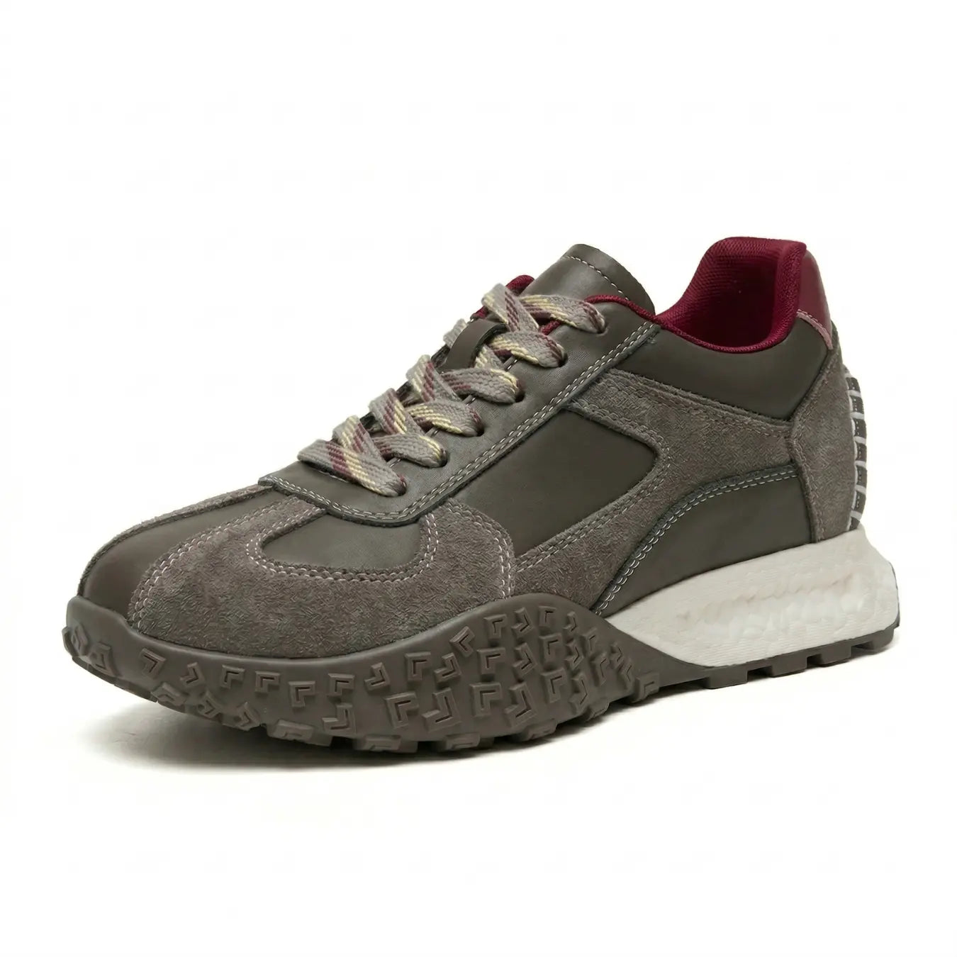 Cairo 7cm height increasing suede leather sneakers for women - Lucimora
