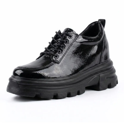 calia 9cm height increasing cowhide leather sneakers for women - lucimora