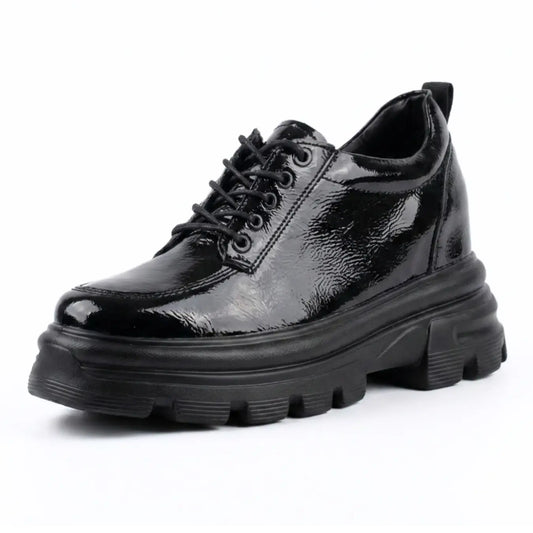 calia 9cm height increasing cowhide leather sneakers for women - lucimora