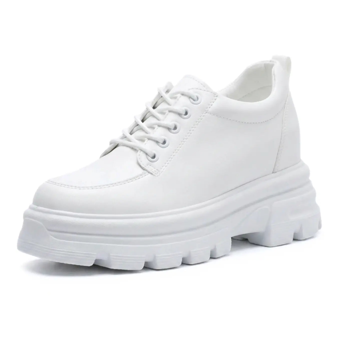 calia 9cm height increasing cowhide leather sneakers for women - lucimora