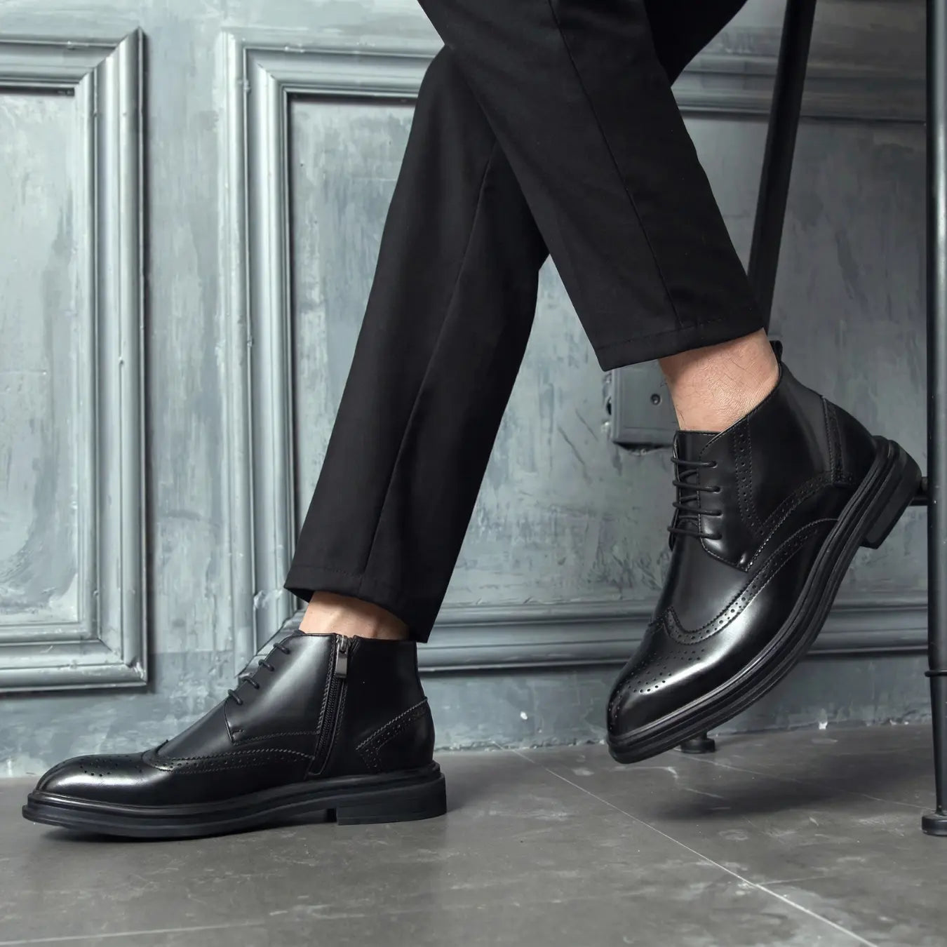 Cavallo (2.7" Height Increase) | Elevator Dress Ankle Boots | Lucimora - Black / 41 Cavallo (2.7" Height Increase) | Elevator Dress Ankle Boots | Lucimora - Black / 41