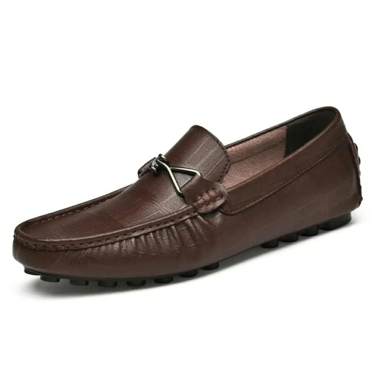 Celest 4.5cm height increasing cowhide leather loafers for men - Lucimora