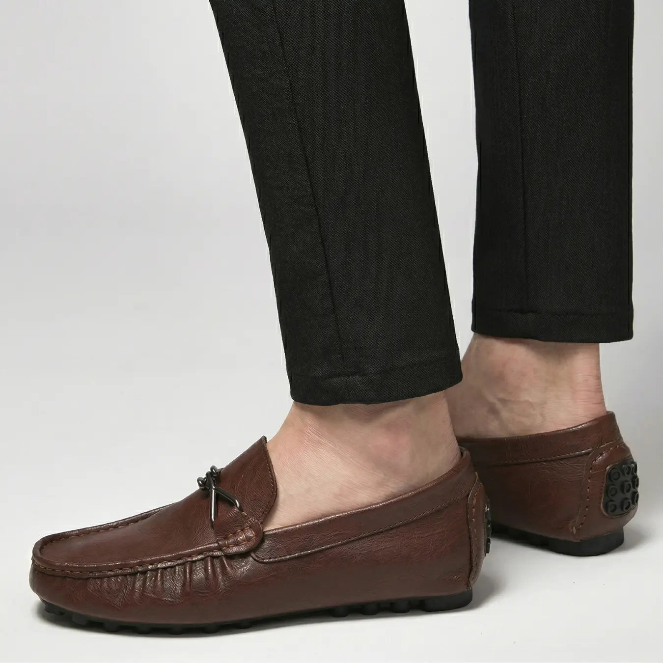 Celest 4.5cm height increasing cowhide leather loafers for men - Lucimora