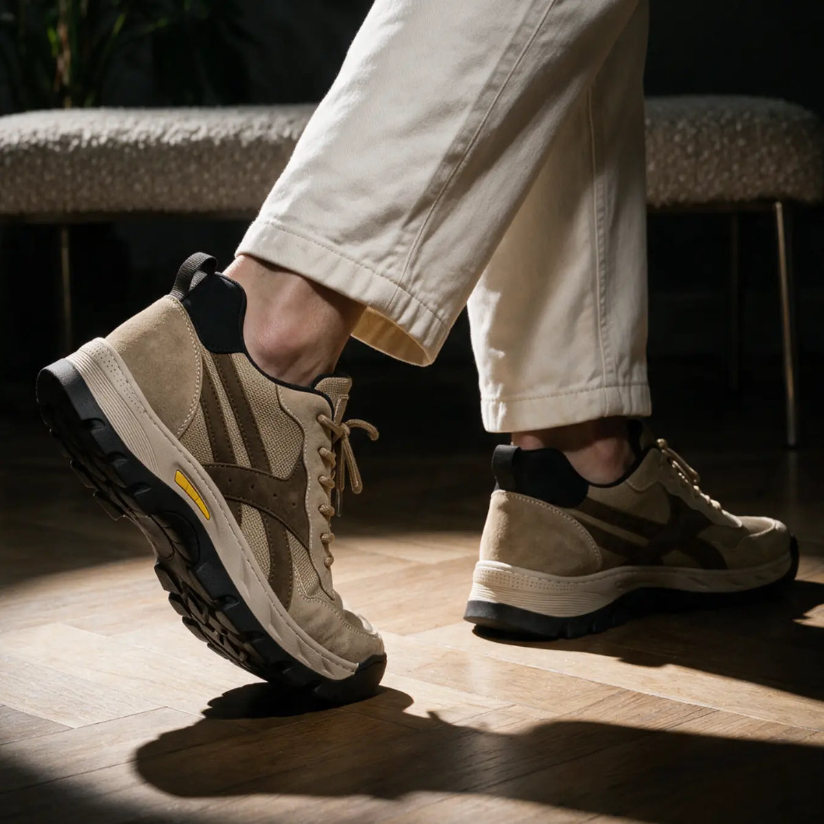 Karnox Cowhide Leather Elevator Sneakers for Men | 8cm Hidden Height Boost | Lucimora -
