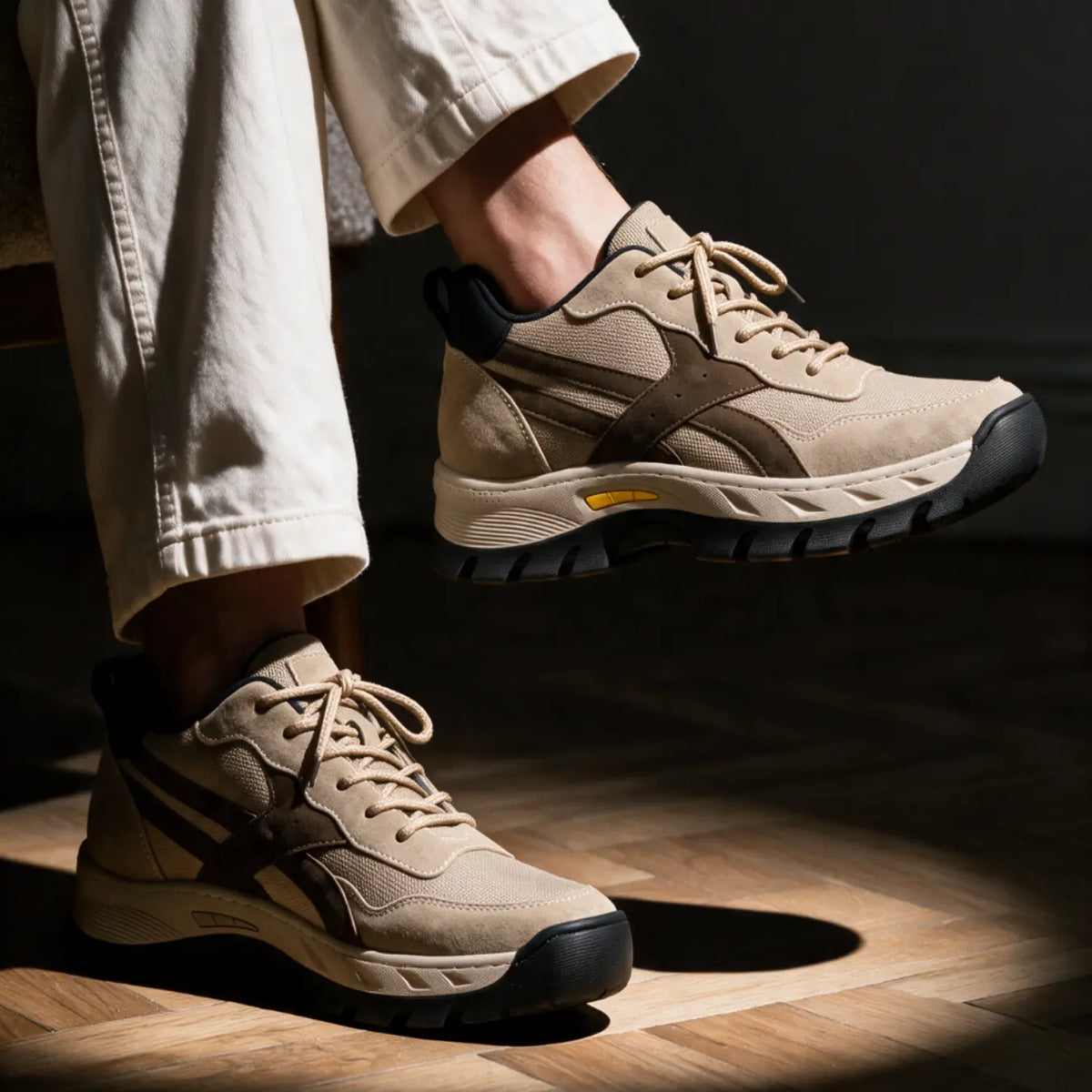 Karnox Cowhide Leather Elevator Sneakers for Men | 8cm Hidden Height Boost | Lucimora -