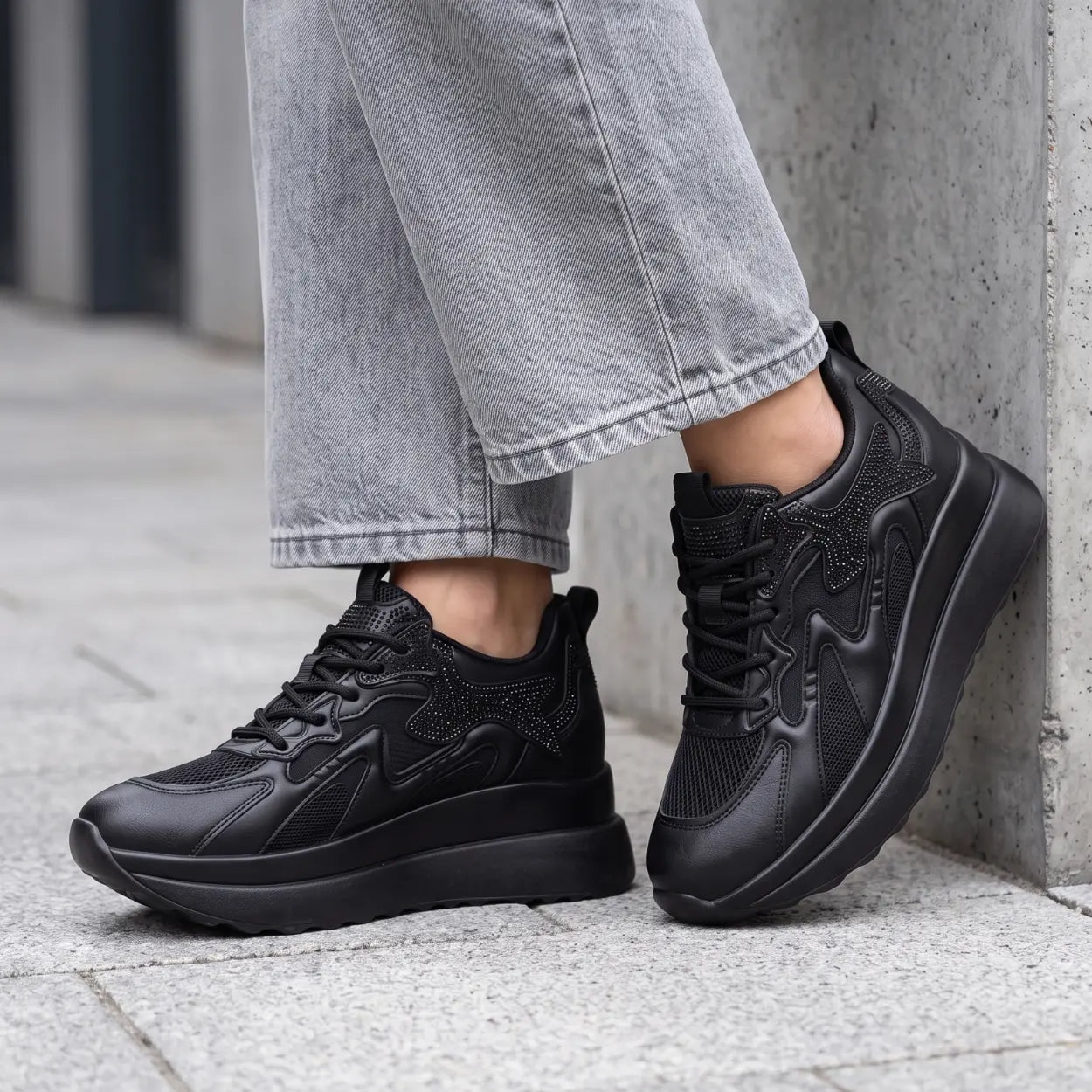 Crysta 9cm height increasing sneakers for women - Lucimora