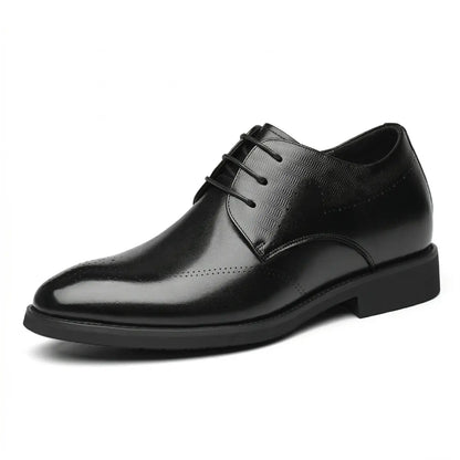 Dominus 8cm height increasing leather dress shoes for men - Lucimora