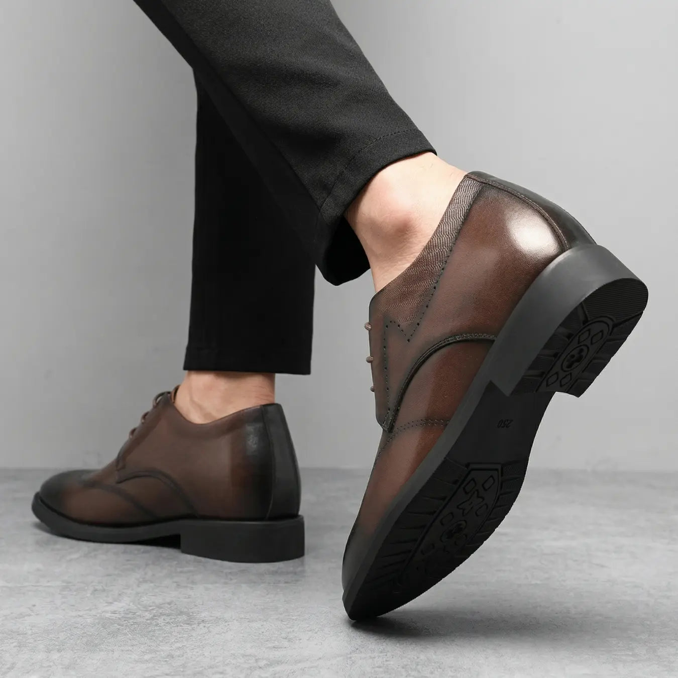 Dominus 8cm height increasing leather dress shoes for men - Lucimora