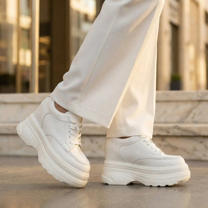 Estella 12cm (4.7" inches) height increasing elevator platform sneakers for women from Lucimora 