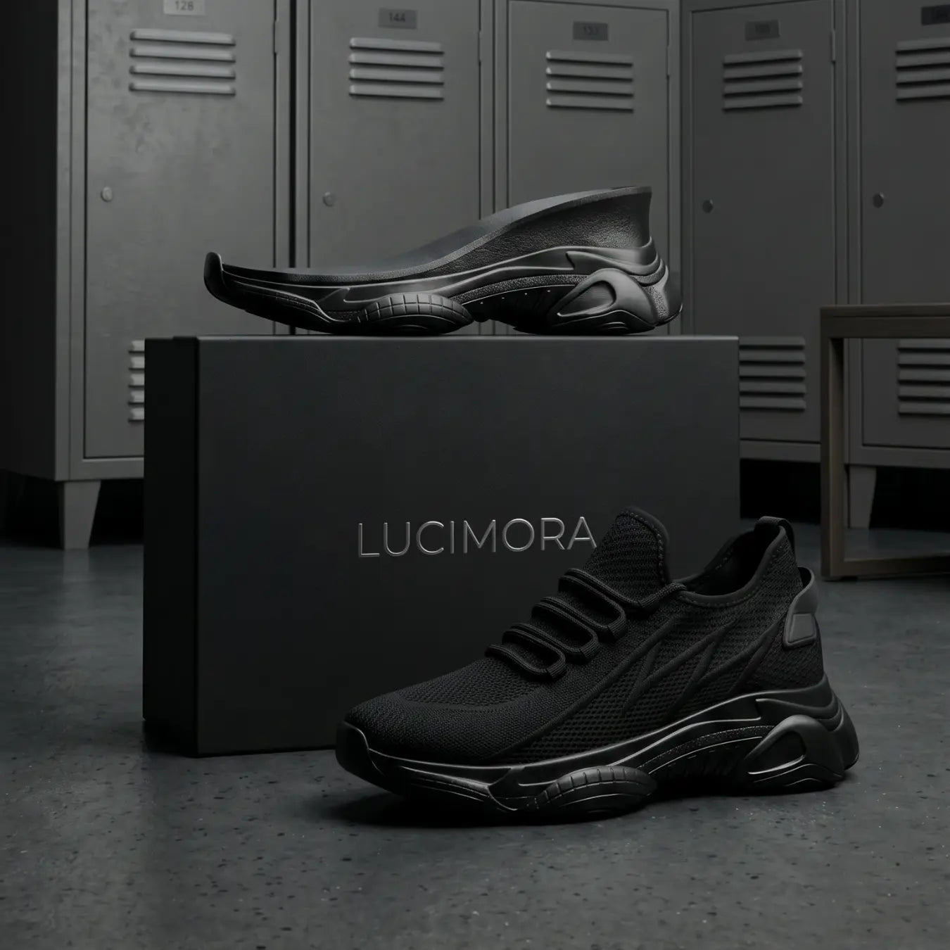Flash 9cm height increasing athletic shoes for men - lucimora