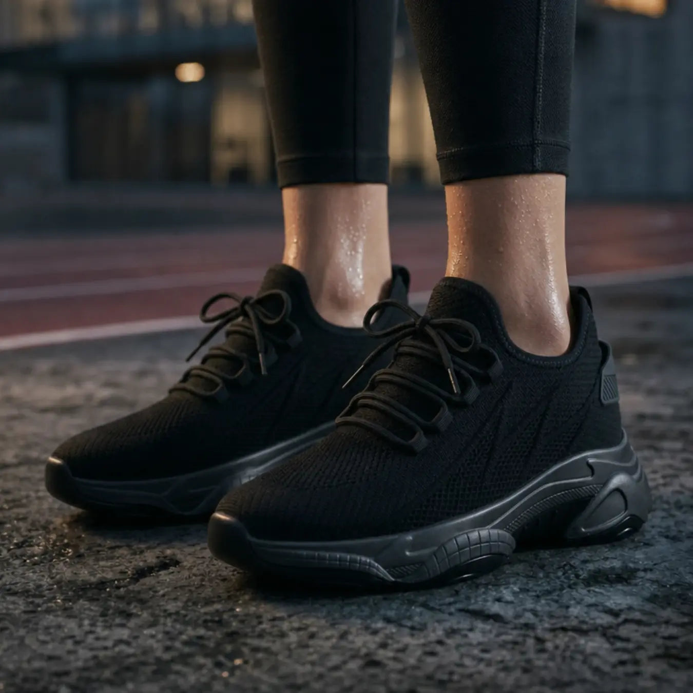 Flash 9cm height increasing athletic shoes for women - lucimora