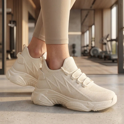 Flash 9cm height increasing athletic shoes for women - lucimora