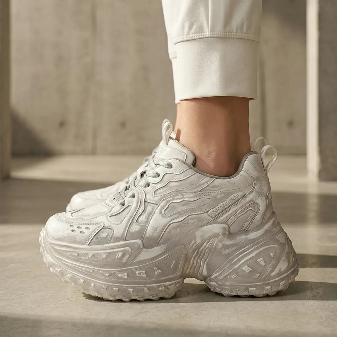 Gravix 11cm height icreasing futuristic sneakers for women - Lucimora