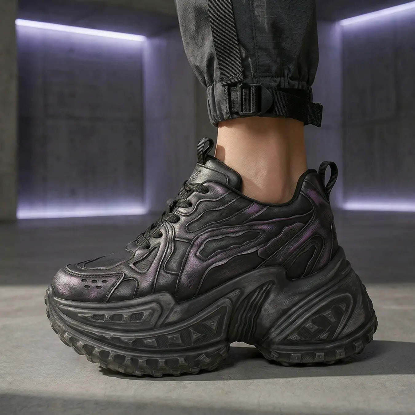 Gravix 11cm height icreasing futuristic sneakers for women - Lucimora