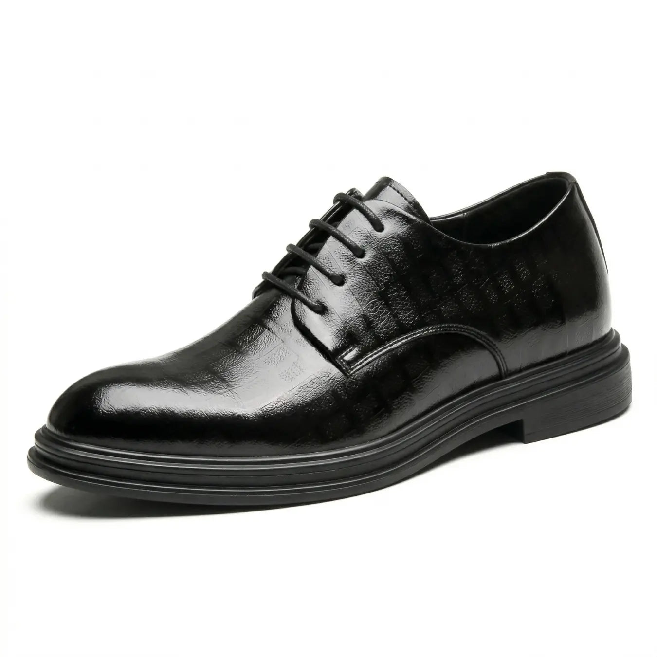 Imperial 8cm height increasing leather dress shoes for men - Lucimora