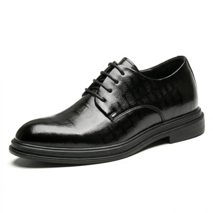 Imperial 8cm height increasing leather dress shoes for men - Lucimora