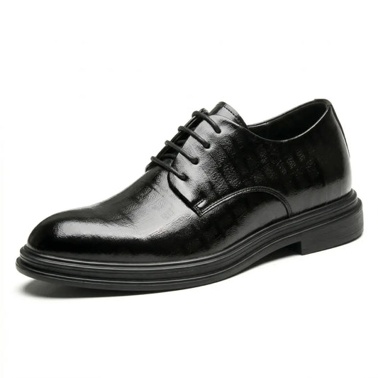 Imperial 8cm height increasing leather dress shoes for men - Lucimora