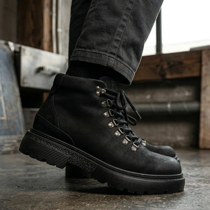 Ironclad 9cm height increasing leather boots or men - Lucimora