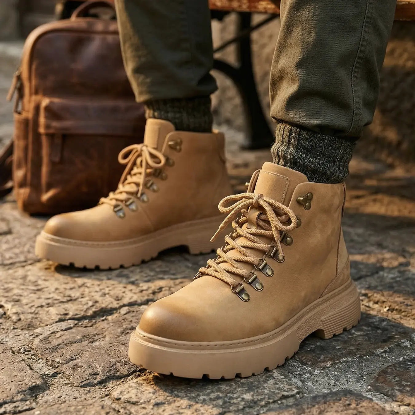 Ironclad 9cm height increasing leather boots or men - Lucimora