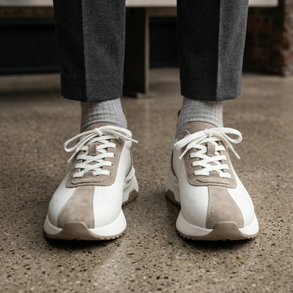 kaelor 8cm height increasing leather sneakers from Lucimora