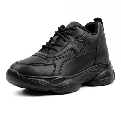 Men's 9cm Height Increasing Sneakers | Kaiser Elevator Chunky Shoes | Lucimora - black