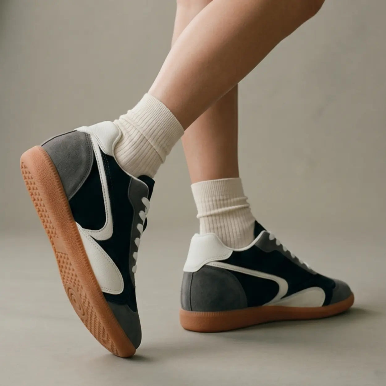 Kyro 7cm height increasing cowhide suede leather sneakers for women - lucimora