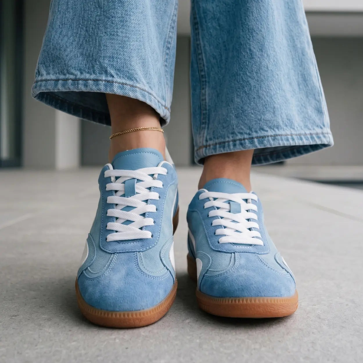 Kyro 7cm height increasing cowhide suede leather sneakers for women - lucimora