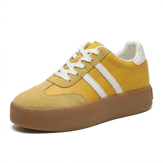 Lovet 7cm height increasing leather sneakers for women - Lucimora