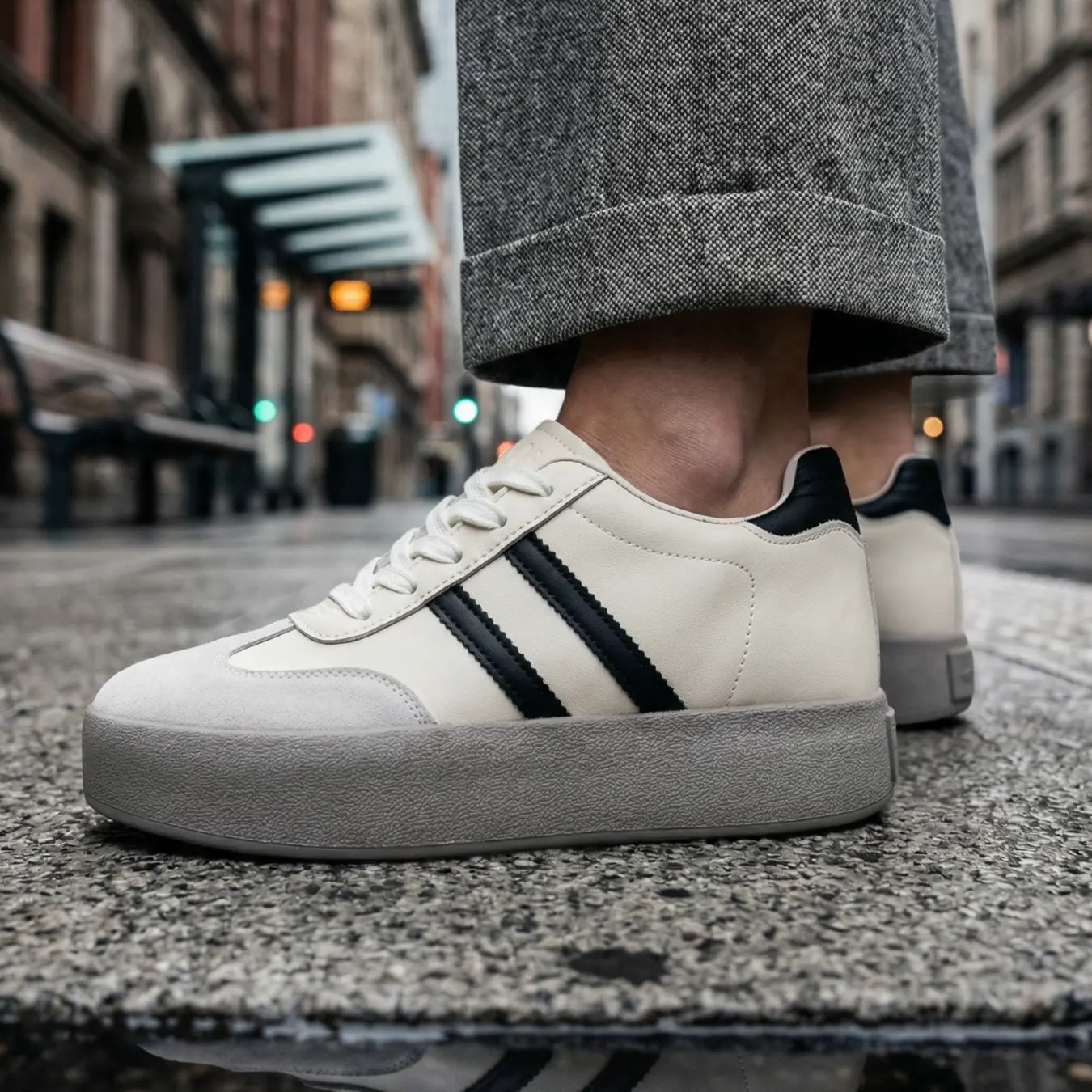 Lovet 7cm height increasing leather sneakers for women - Lucimora