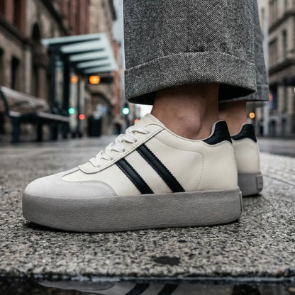 Lovet 7cm height increasing leather sneakers for women - Lucimora