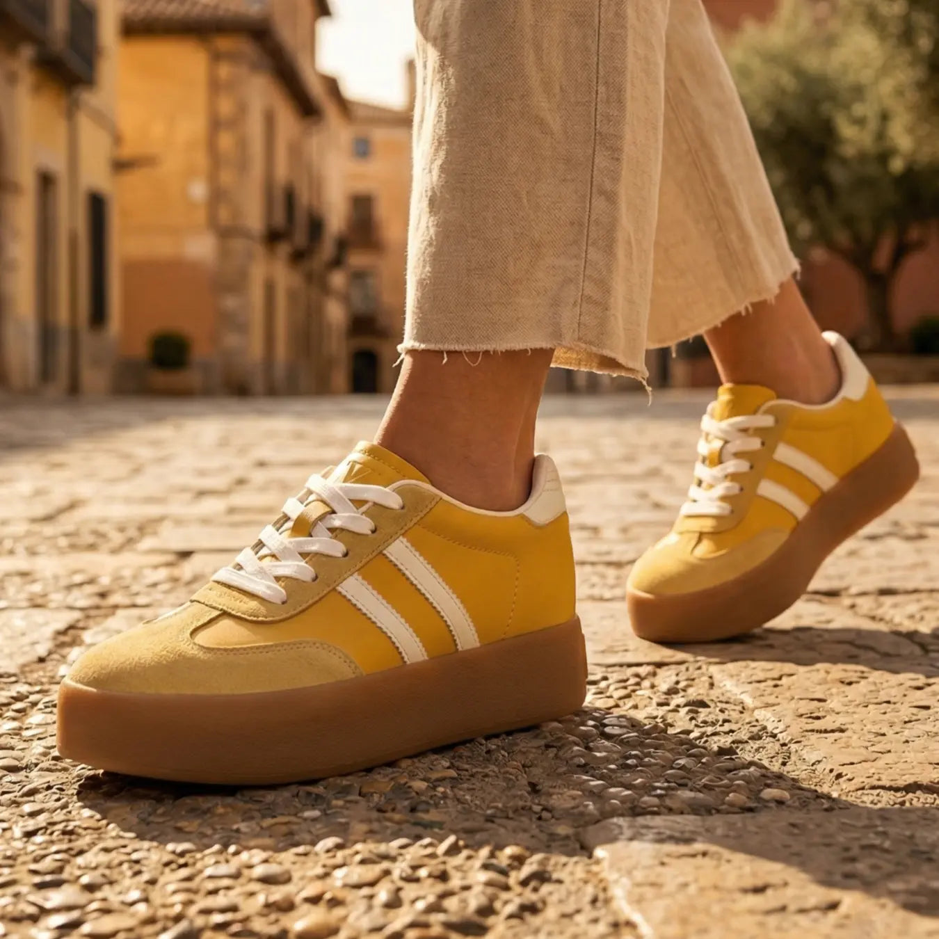 Lovet 7cm height increasing leather sneakers for women - Lucimora