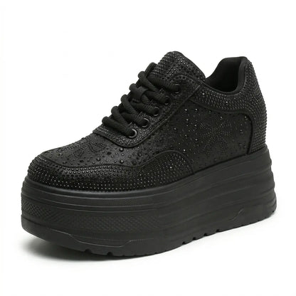 Liora 11cm height increasing platform sneakers for women - Lucimora