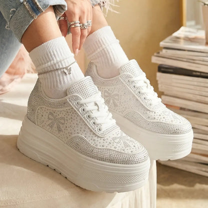 Liora 11cm height increasing platform sneakers for women - Lucimora