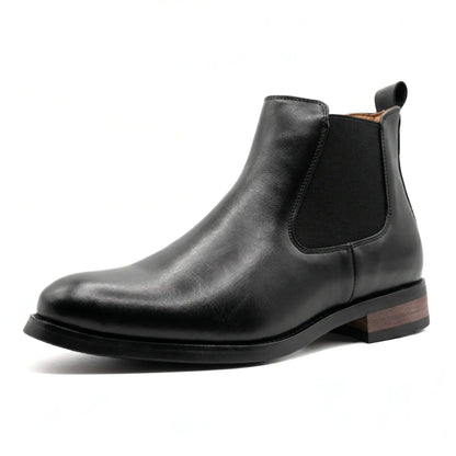 Lucent 7cm height increasing leather Chelsea boots for men - Lucimora