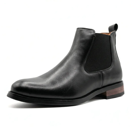 Lucent 7cm height increasing leather Chelsea boots for men - Lucimora