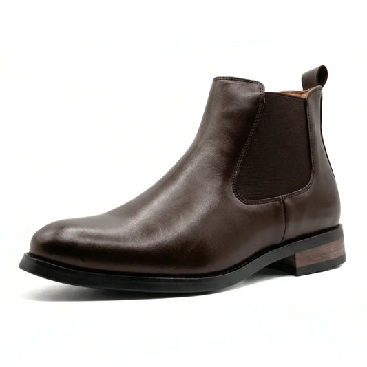 Lucent 7cm height increasing leather Chelsea boots for men - Lucimora