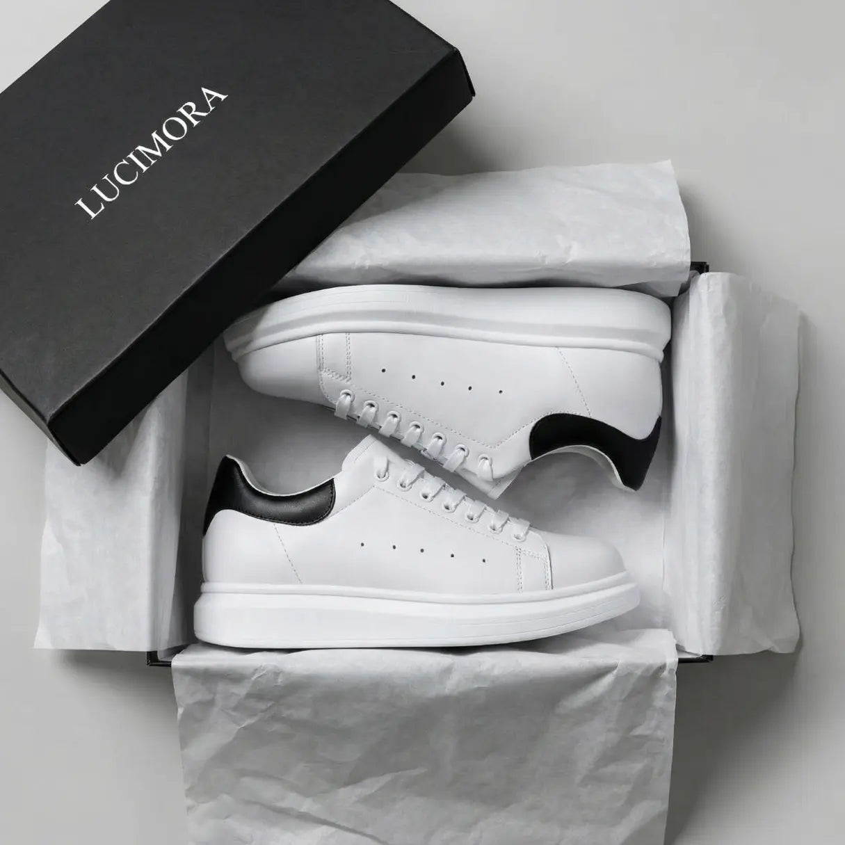 McLifts 8cm (3" inches) height increasing elevator sneakers for women from LUCIMORA - similar to Alexander Mqueen 