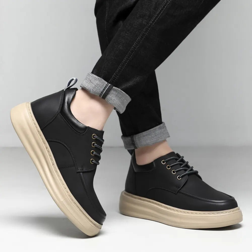 Marlow 8cm height increasing leather shoes from Lucimora