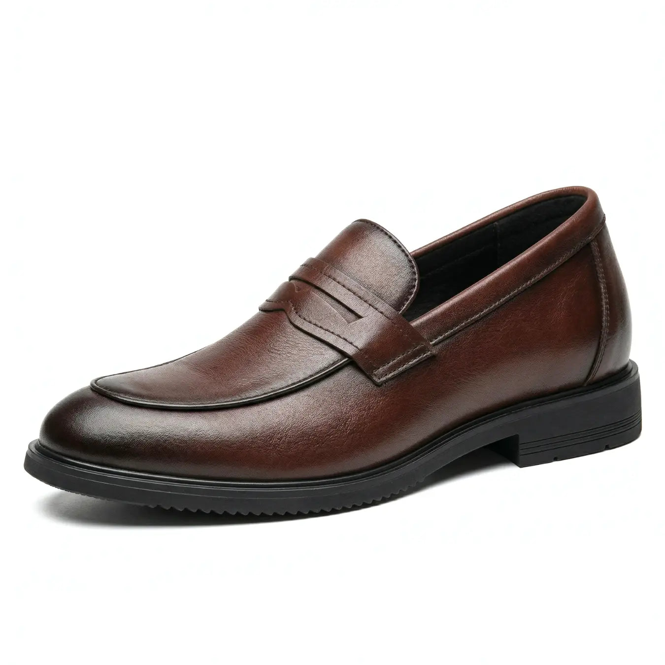 Monarch 7cm height increasing leather dress loafers for men - Lucimora