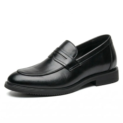 Monarch 7cm height increasing leather dress loafers for men - Lucimora