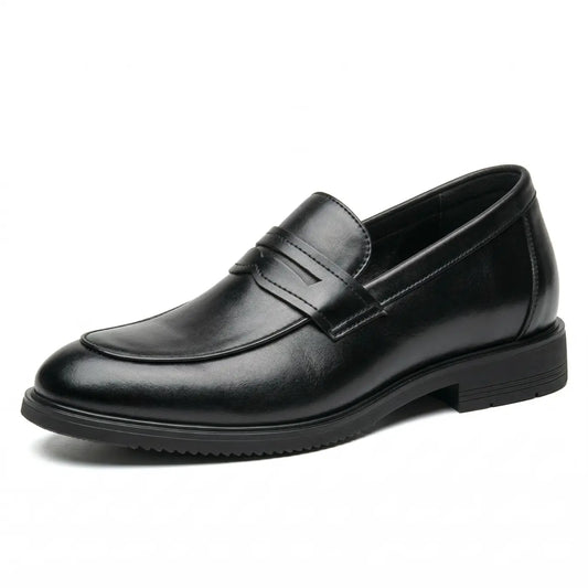 Monarch 7cm height increasing leather dress loafers for men - Lucimora